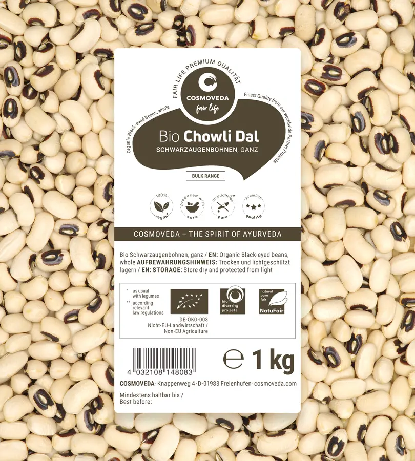 BIO Chowli Dal - Schwarzaugenbohnen Bulk
