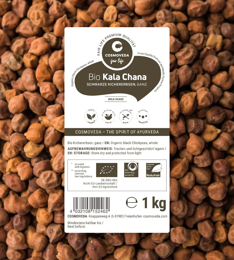 BIO Kala Chana - schwarze Kichererbsen Bulk
