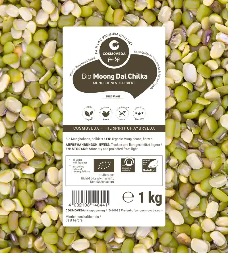 BIO Moong Dal Chilka - halbierte Mungbohnen Bulk