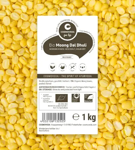 BIO Moong Dal Dhuli - halbierte, geschälte Mungbohnen Bulk
